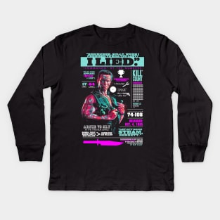 Commando 1985 infographic Kids Long Sleeve T-Shirt